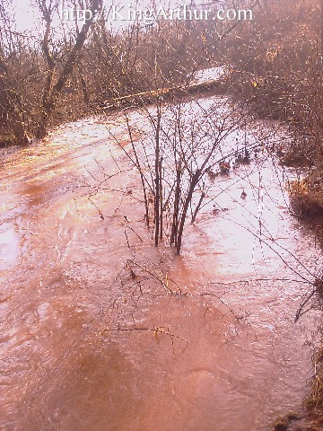 Flood Water Overflowing Bankds