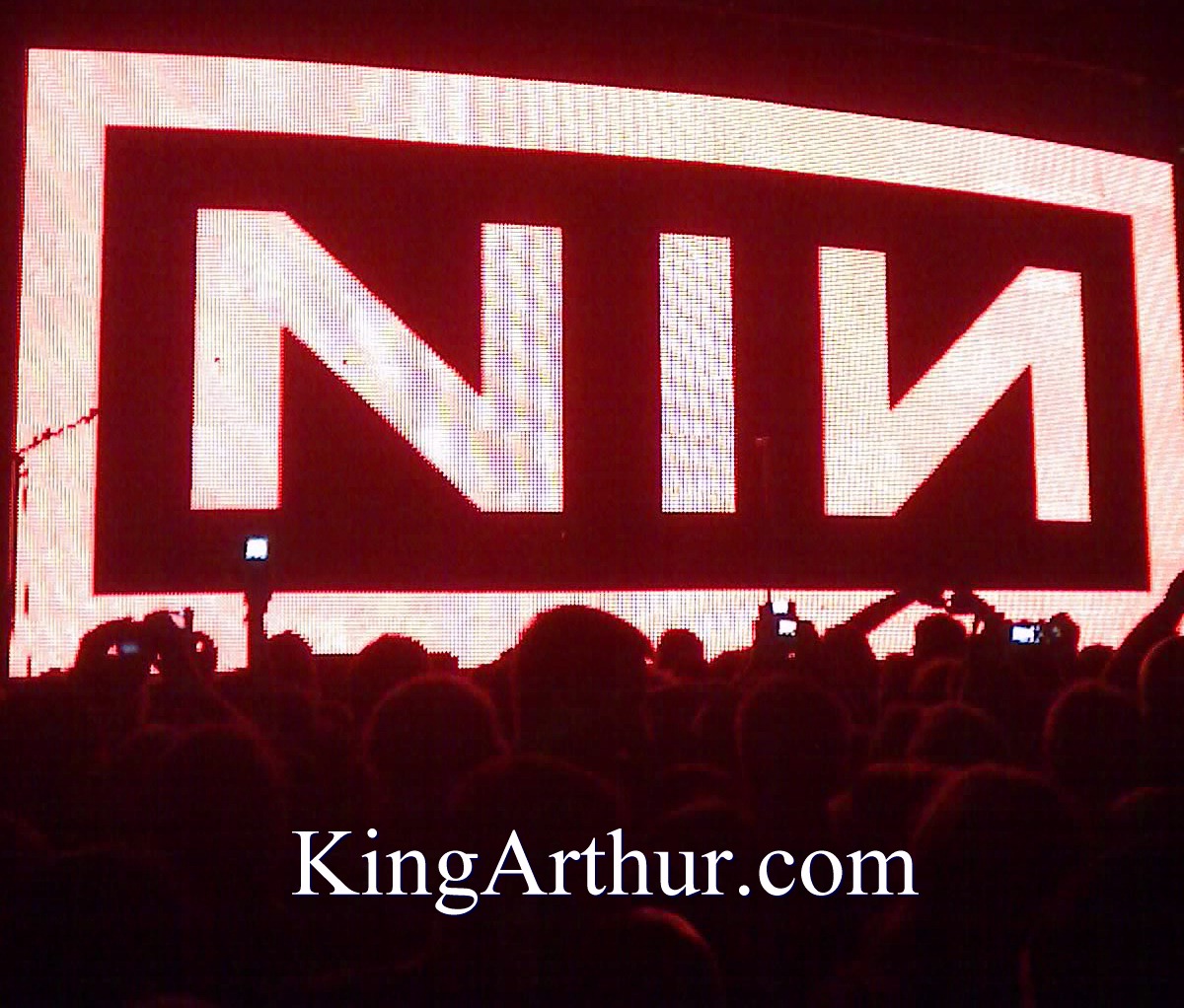 Nine Inch Nails audience shot of the stage