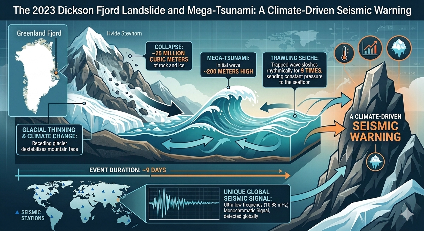 East Greenland Dickson Fjord Tsunami